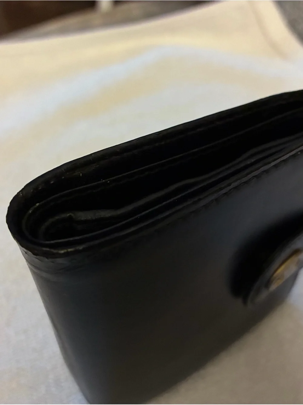 Vintage Celine Bifold Black Leather Wallet - Triomphe Logo